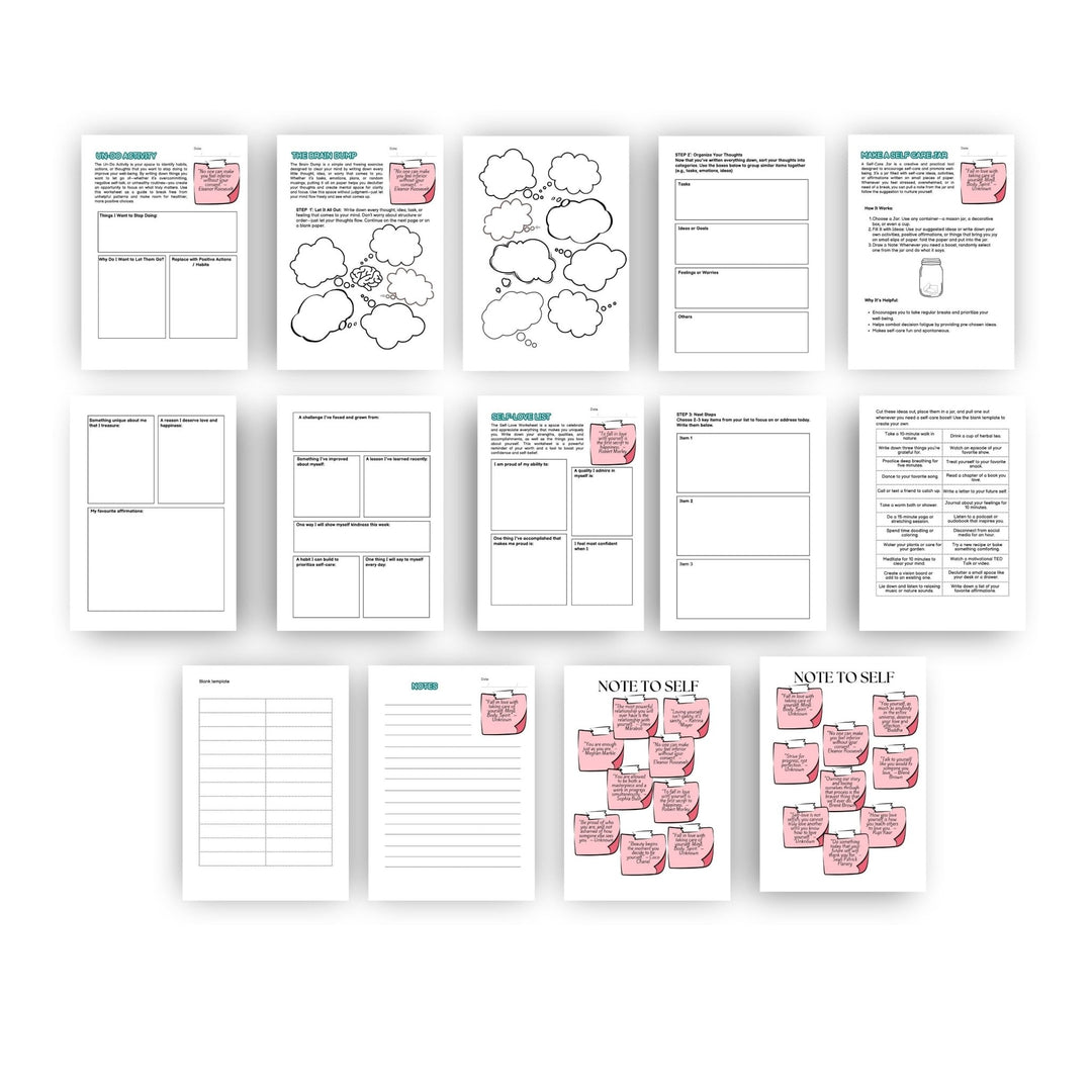 Free Printable self - love planner for personal growth - KY designX