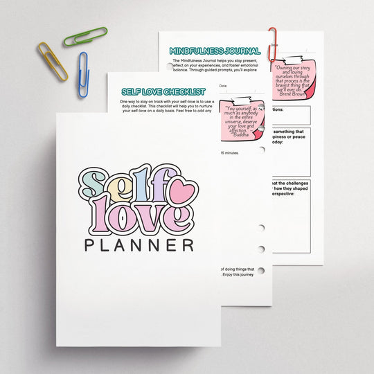 Free Printable self - love planner for personal growth - KY designX