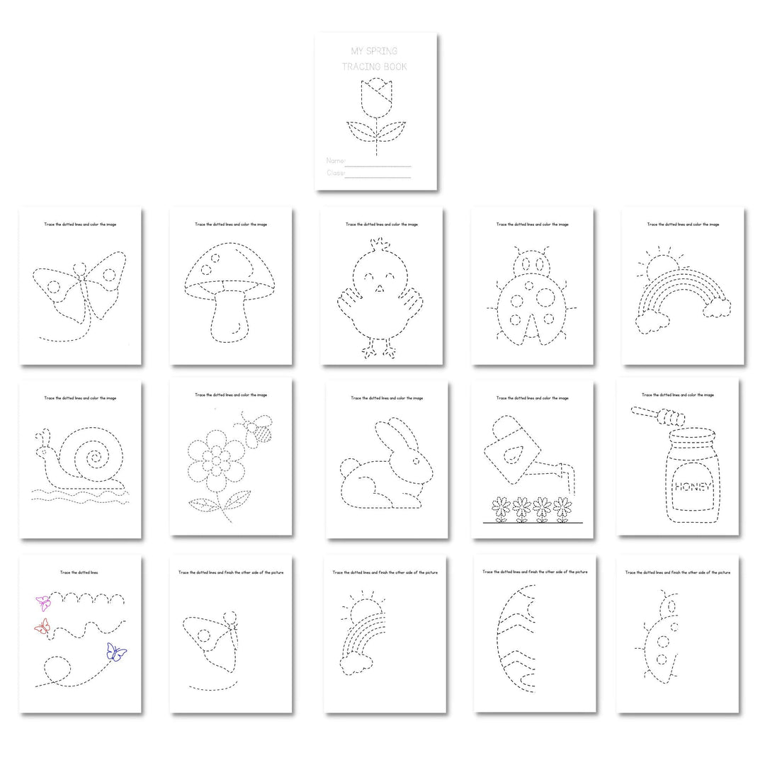 Free Printable Spring Tracing Workbook - KY designX