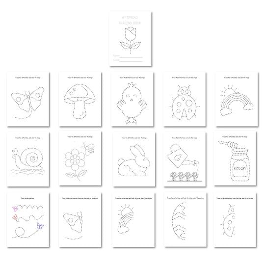 Free Printable Spring Tracing Workbook - KY designX