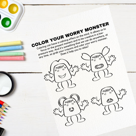 Free printable The worry monster - KY designX