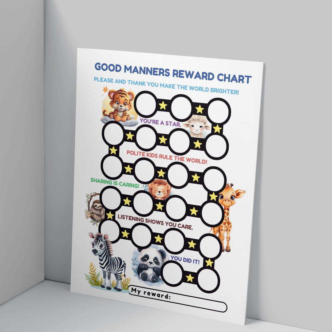 Free Teaching good behavior printable Reward Chart - KY designX