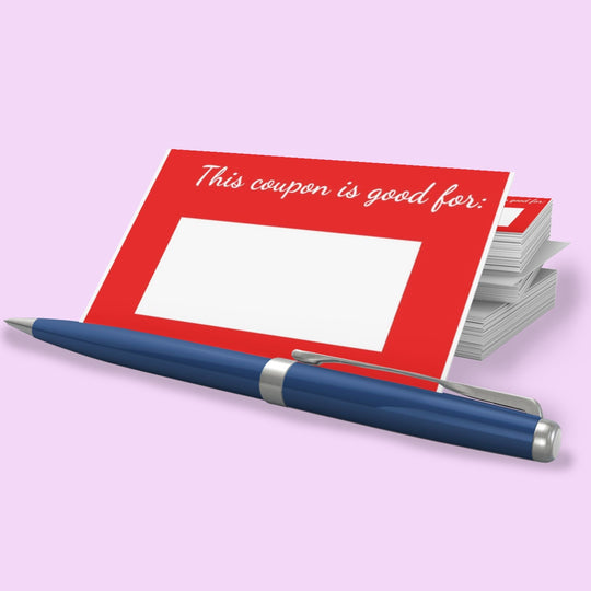 Fun pre - made red printable love coupons - KY designX