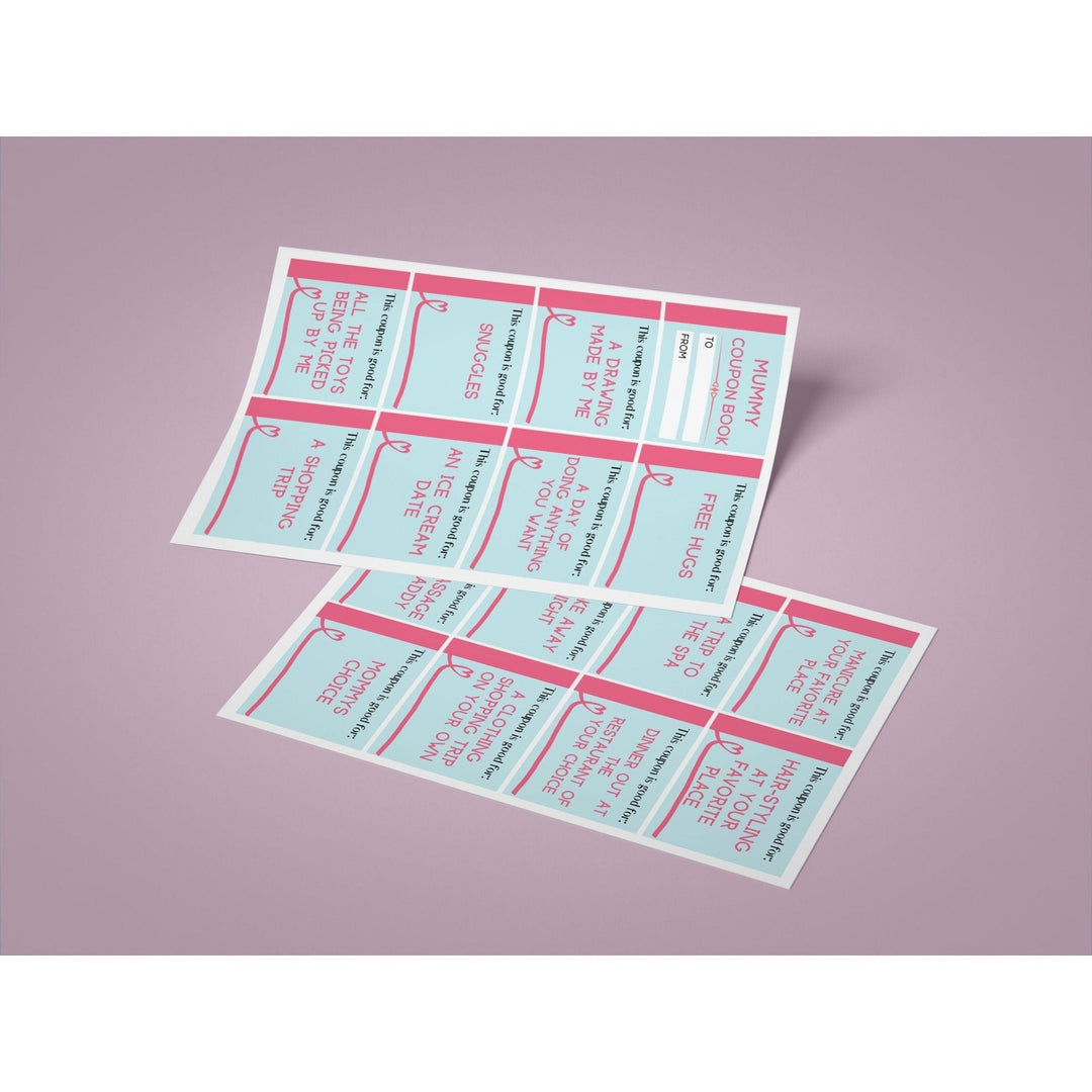 Fun printable coupons for Mummy - KY designX