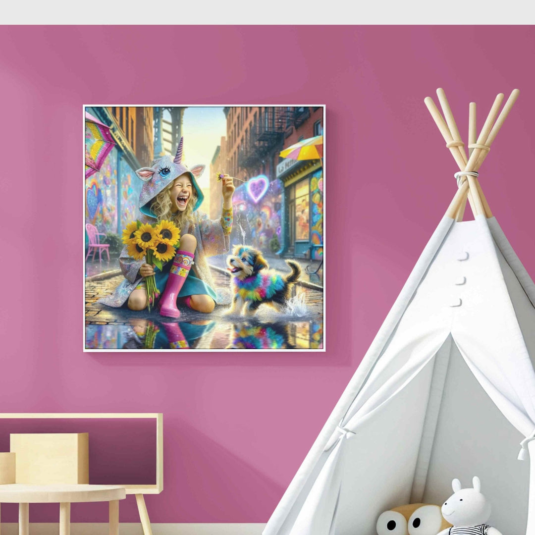 Girls' Room Bright and Cheerful Wall Printable - KY designX