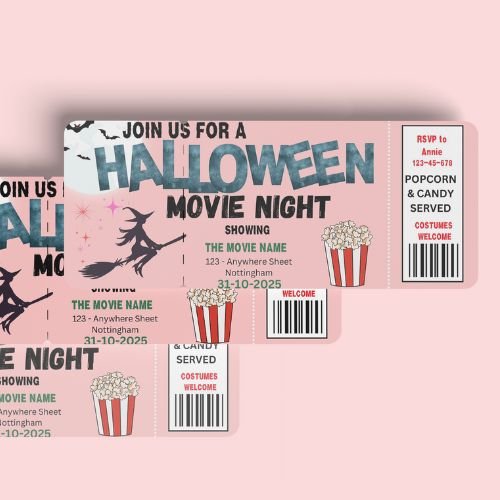 Halloween Party Ticket Template - KY designX
