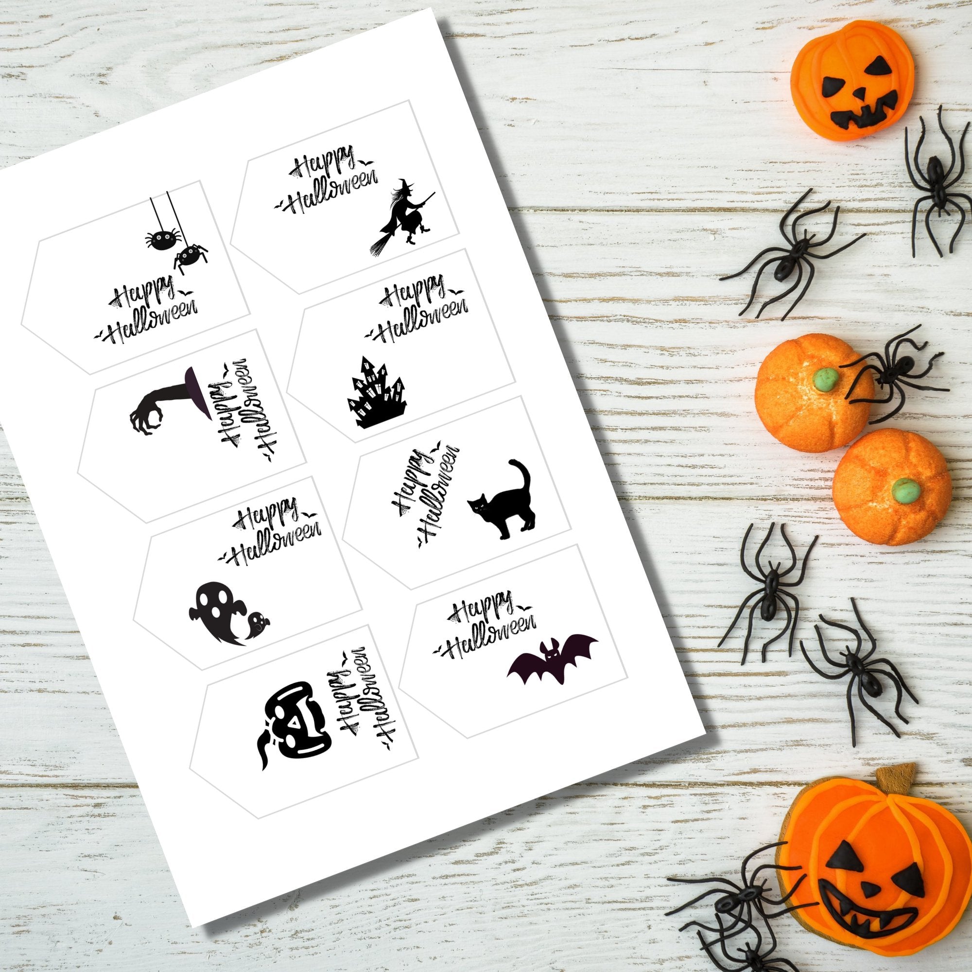 Halloween printable gift tags - KY designX