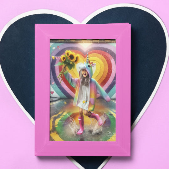 Happy Vibrant Girl Printable Wall Decor - KY designX