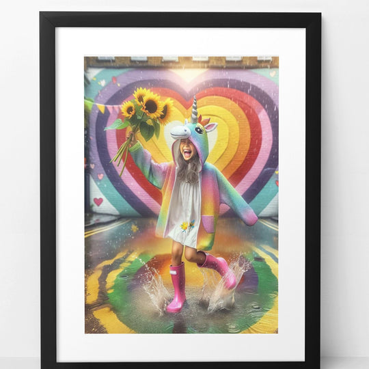 Happy Vibrant Girl Printable Wall Decor - KY designX