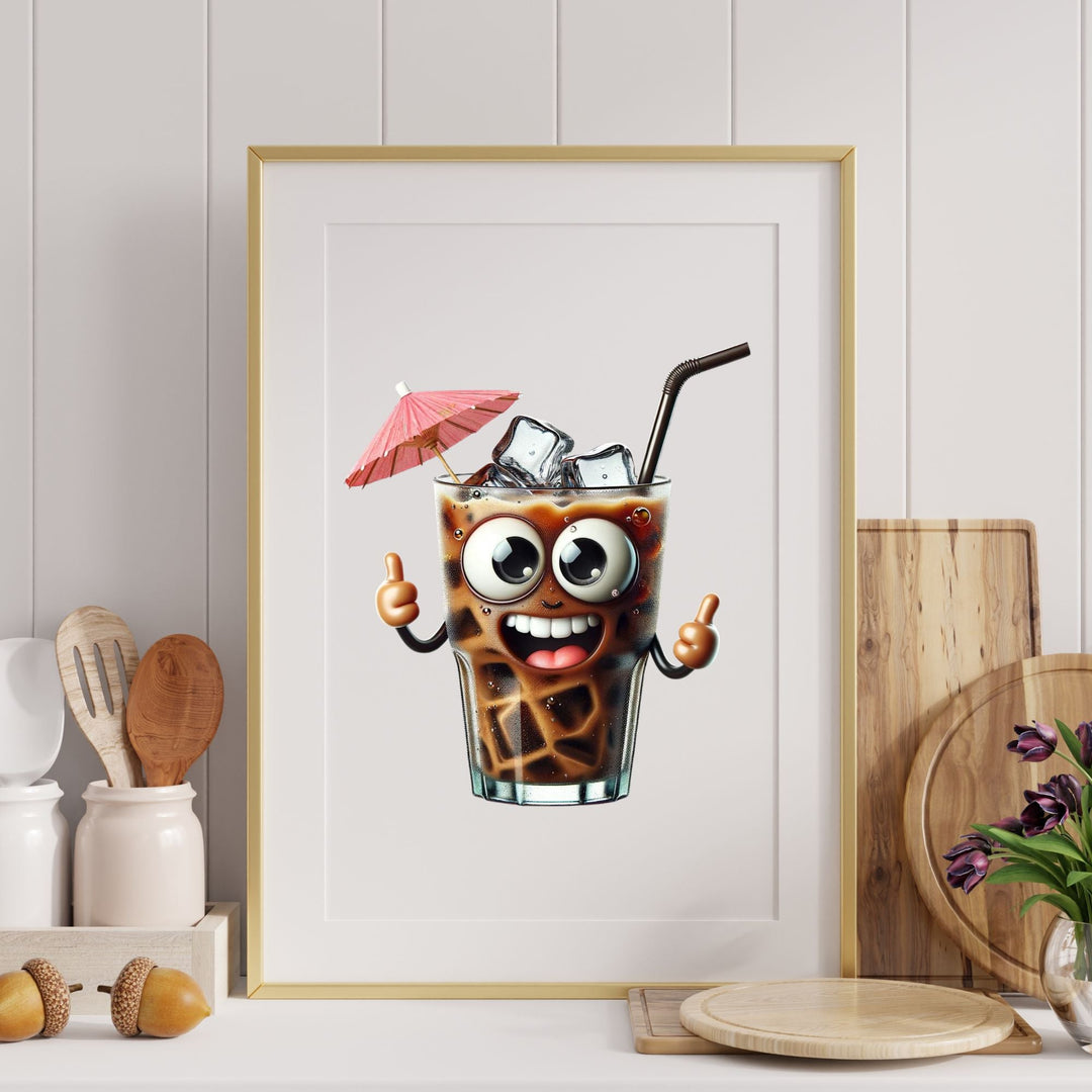Ice Coffee Funny Printable Wall Decor - KY designX