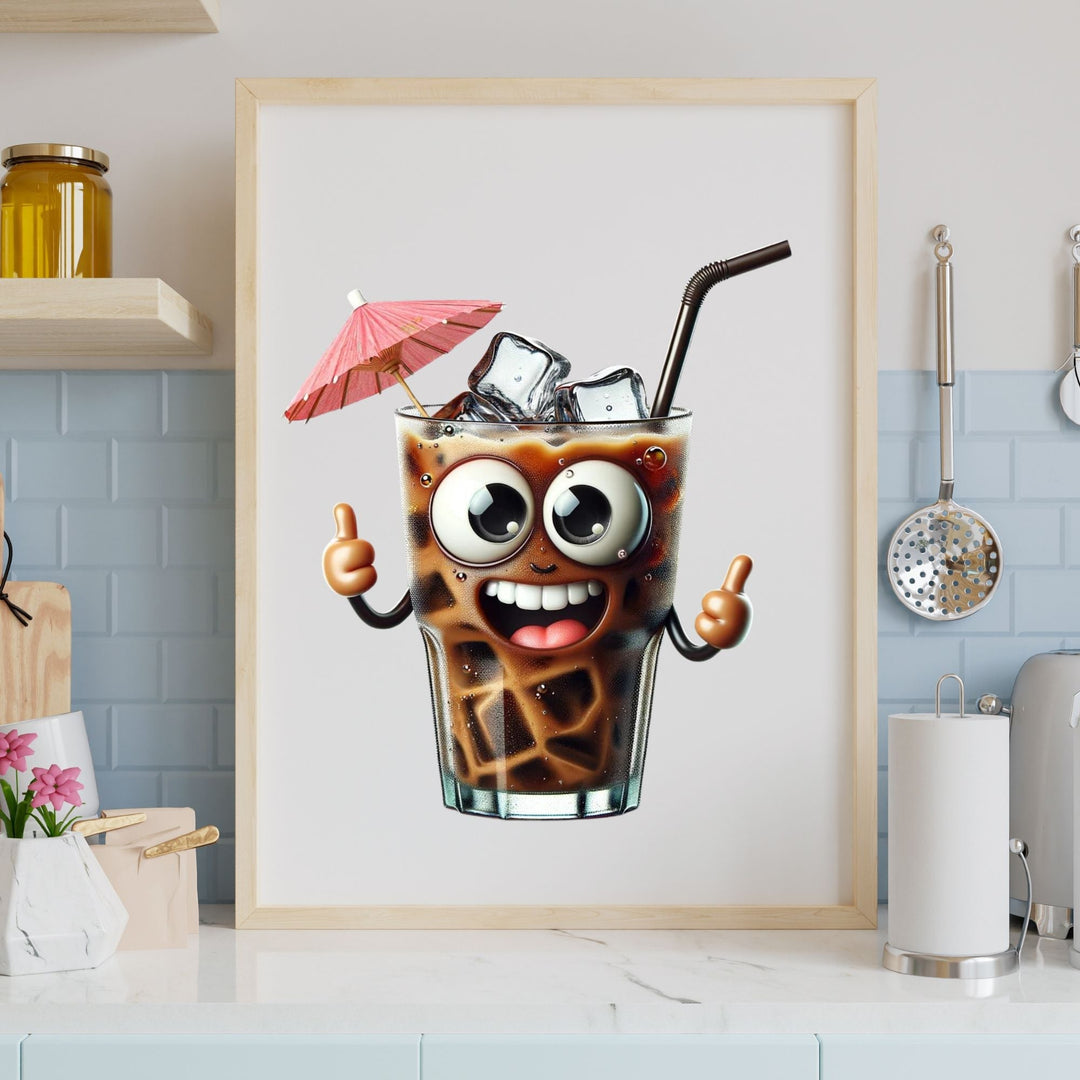 Ice Coffee Funny Printable Wall Decor - KY designX