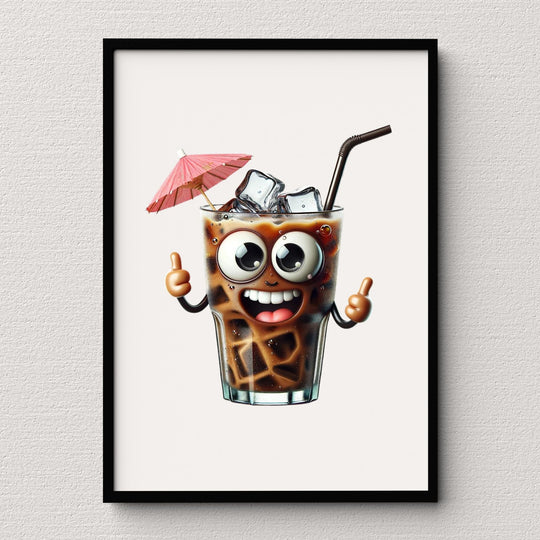 Ice Coffee Funny Printable Wall Decor - KY designX