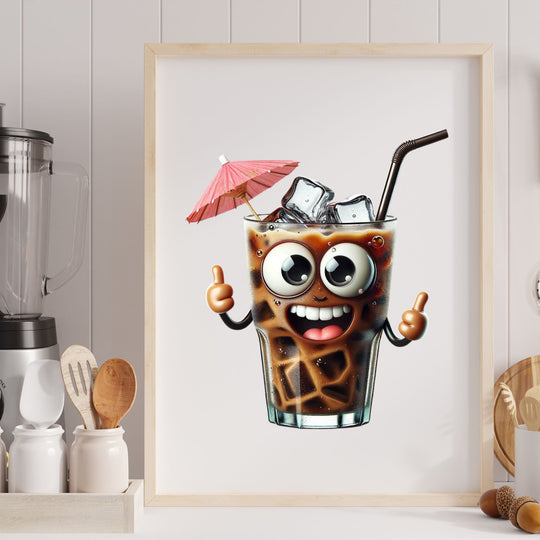 Ice Coffee Funny Printable Wall Decor - KY designX