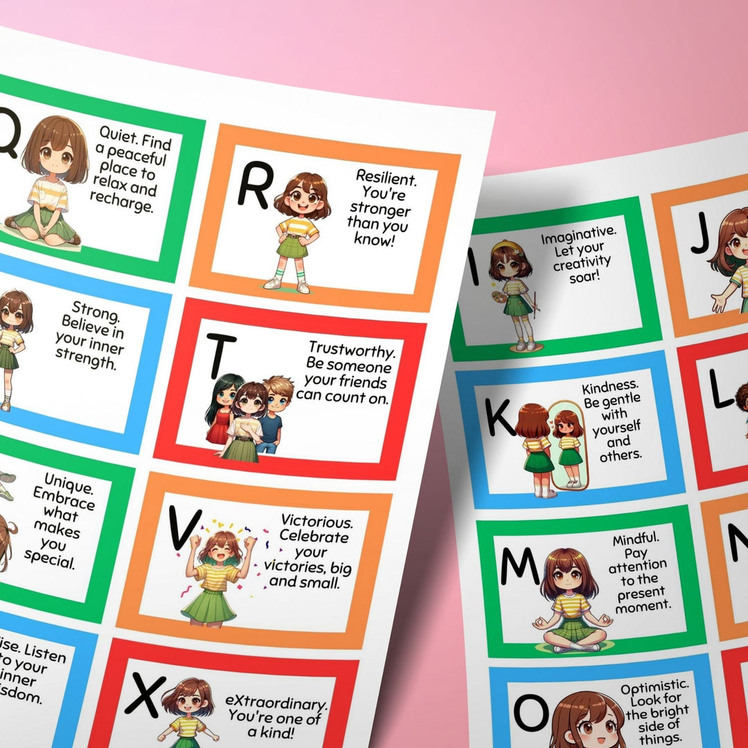 Inspirational Alphabet Printable Cards & Poster Set - KY designX