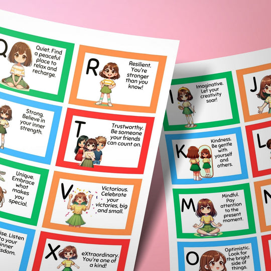 Inspirational Alphabet Printable Cards & Poster Set - KY designX