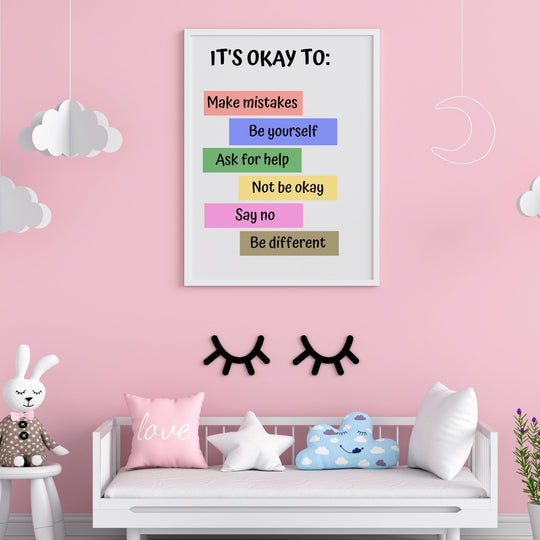 It's Okay to affirmations Printable Wall Art - KY designX