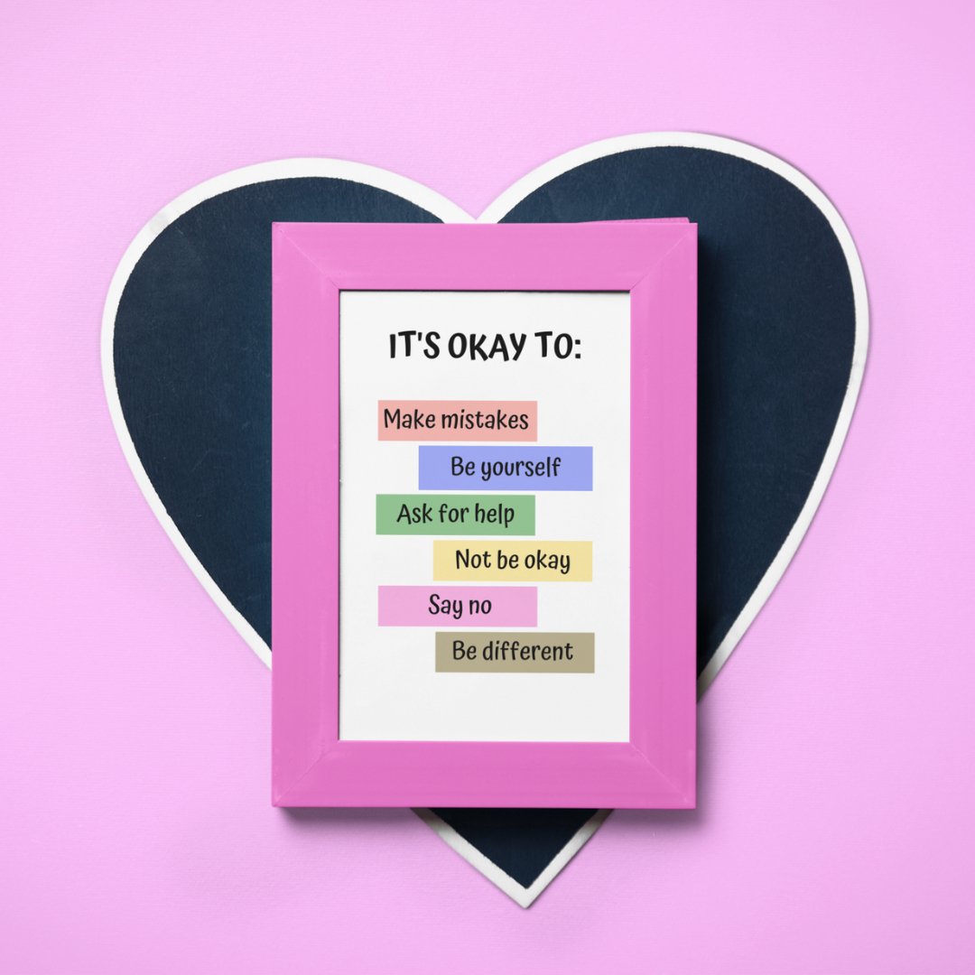 It's Okay to affirmations Printable Wall Art - KY designX