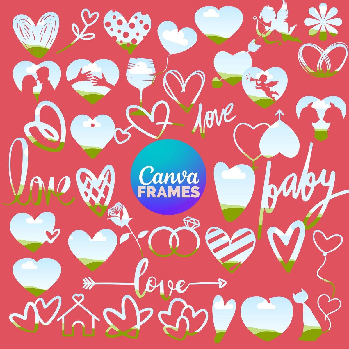 Love Canva Frame Templates - KY designX