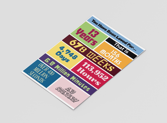 Loved for 13 Years – Printable Birthday Milestone Sign (For Boys & Girls) - KY designX