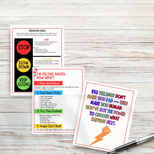 Managing Anger Worksheets for Kids - KY designX