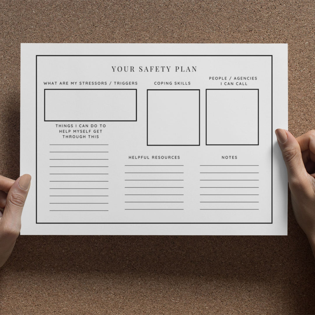 Mental Health Printable Safety Plan - KY designX