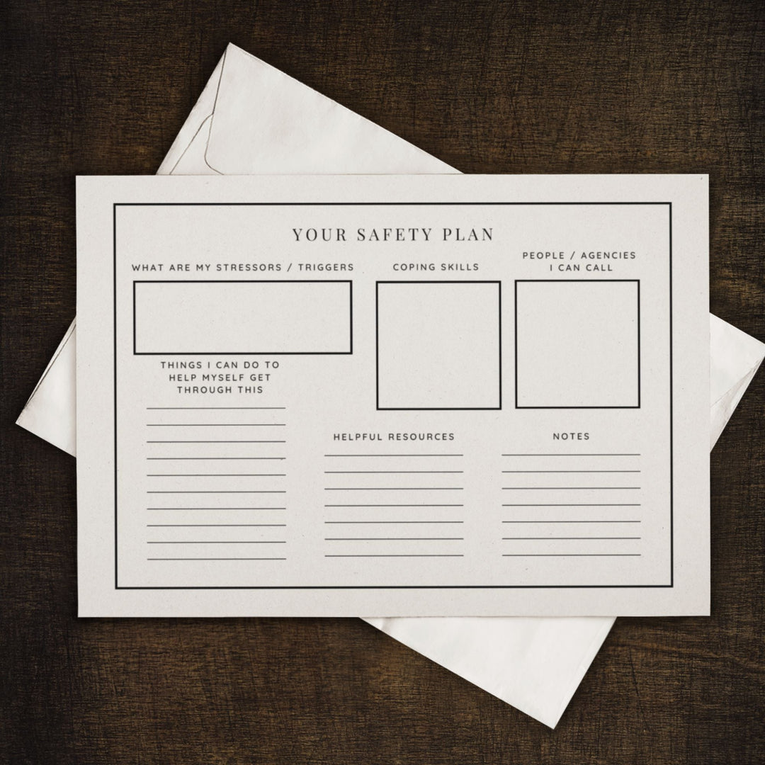 Mental Health Printable Safety Plan - KY designX