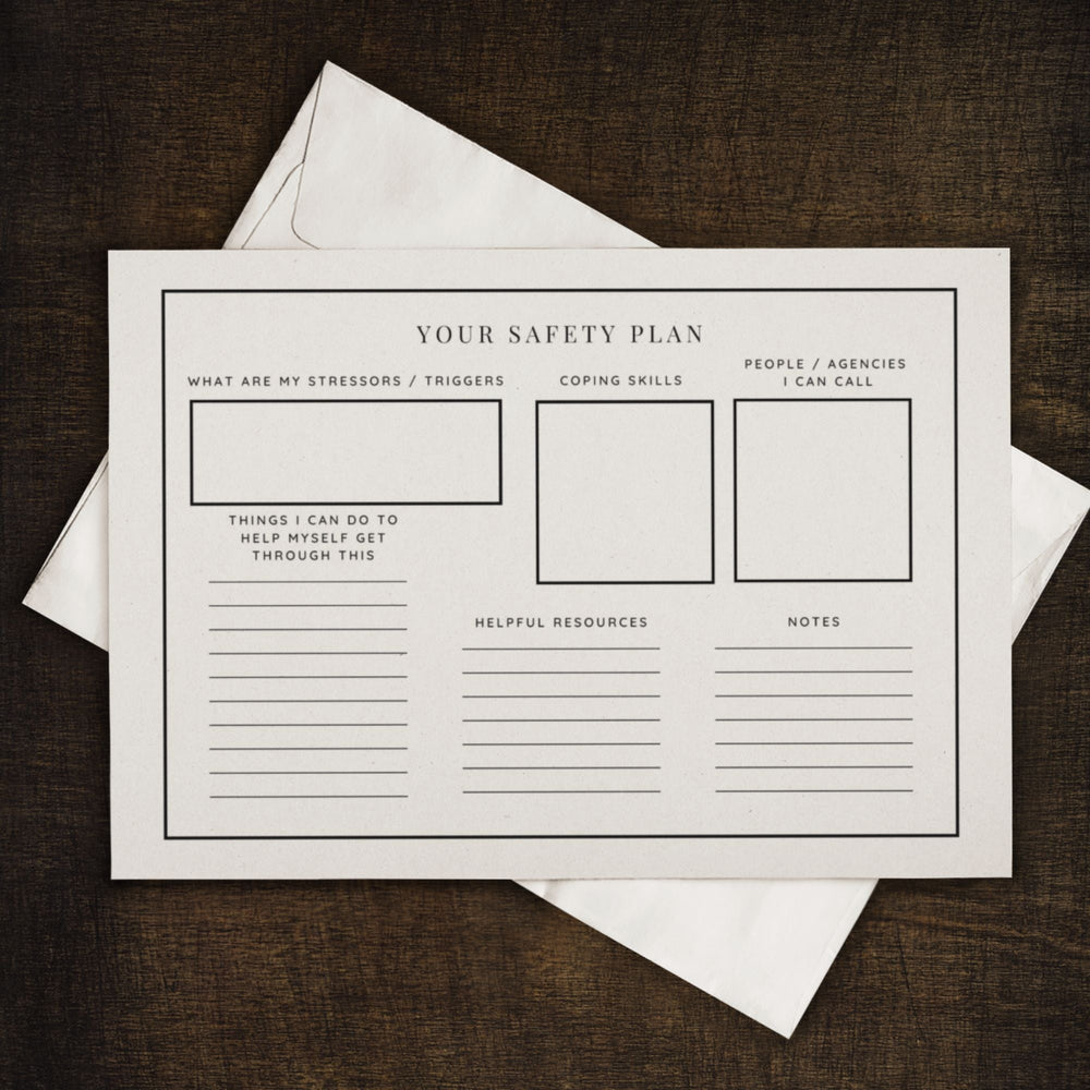 Mental Health Printable Safety Plan - KY designX