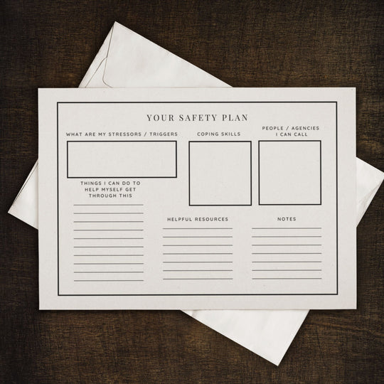 Mental Health Printable Safety Plan - KY designX
