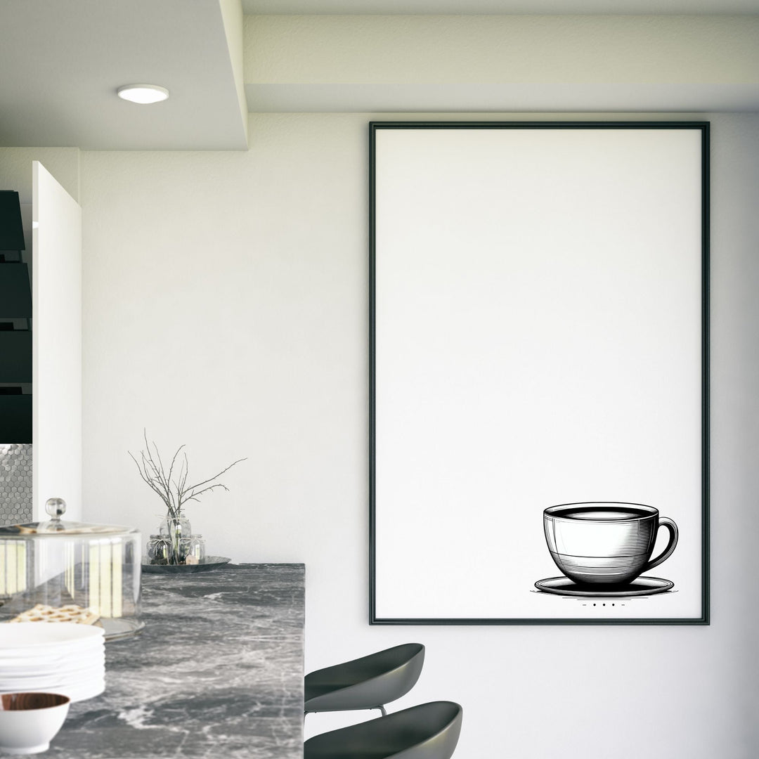 Minimalist Printable Monochrome Coffee Decor - KY designX
