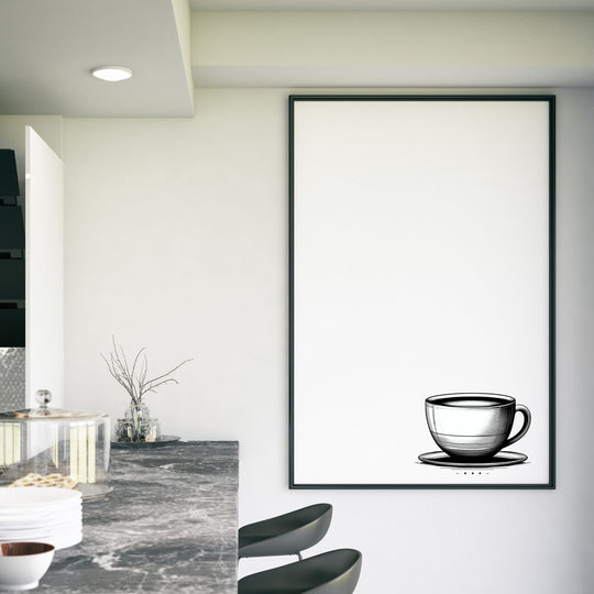 Minimalist Printable Monochrome Coffee Decor - KY designX