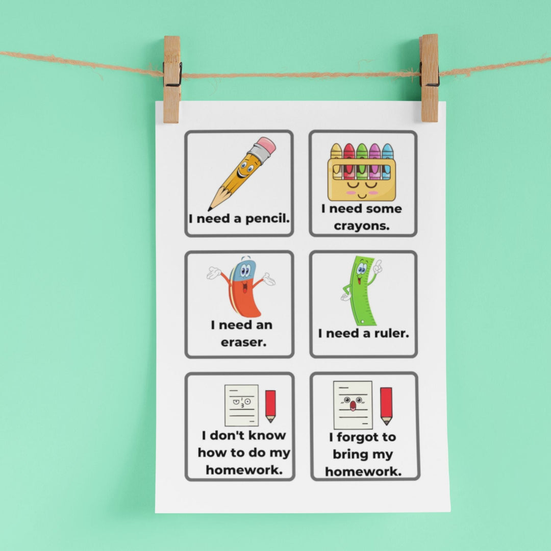 Monster Theme Printable Communication Cards - KY designX