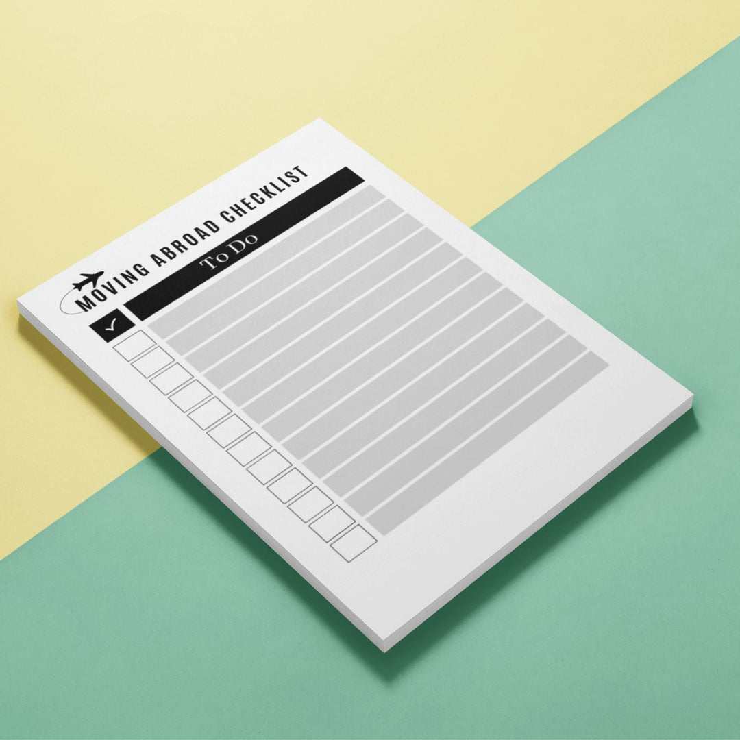 Moving abroad printable checklists - KY designX