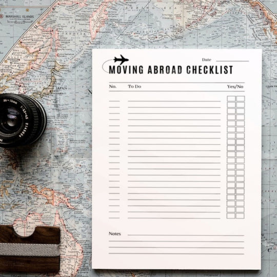 Moving abroad printable checklists - KY designX