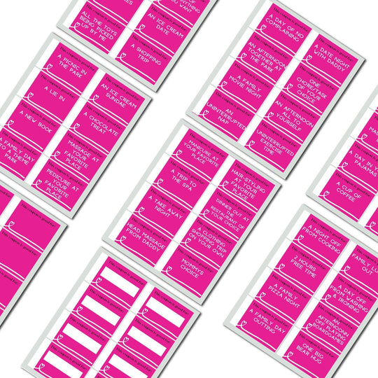 Mummy Pink Printable Fun Coupons - KY designX