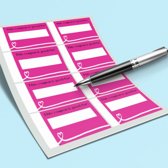 Mummy Pink Printable Fun Coupons - KY designX