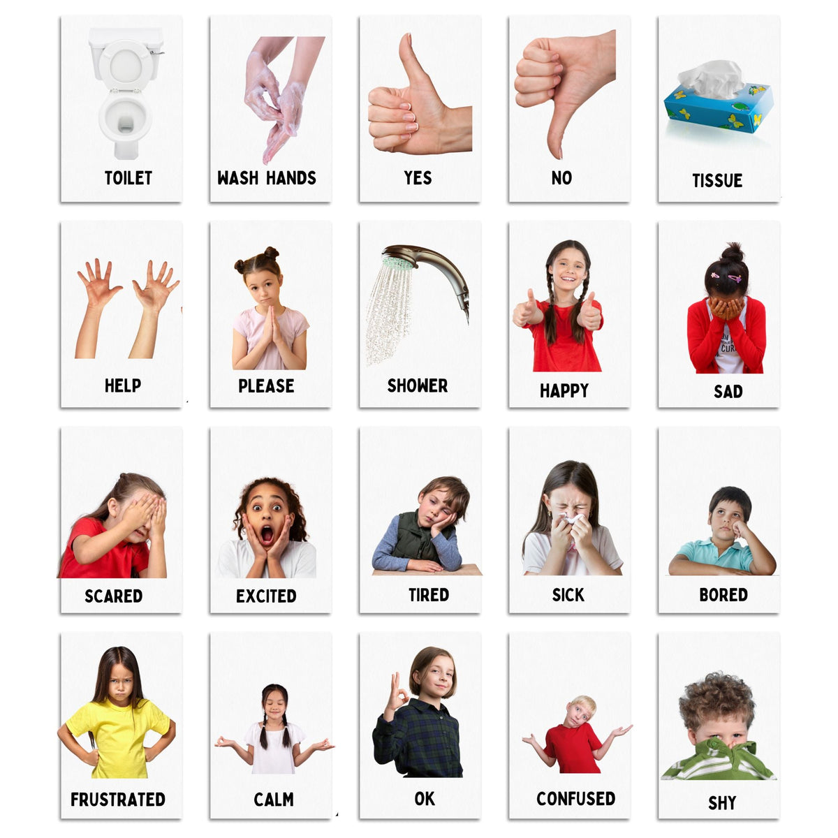 PECS Communication Cards with Real Photos for Kids - KY designX