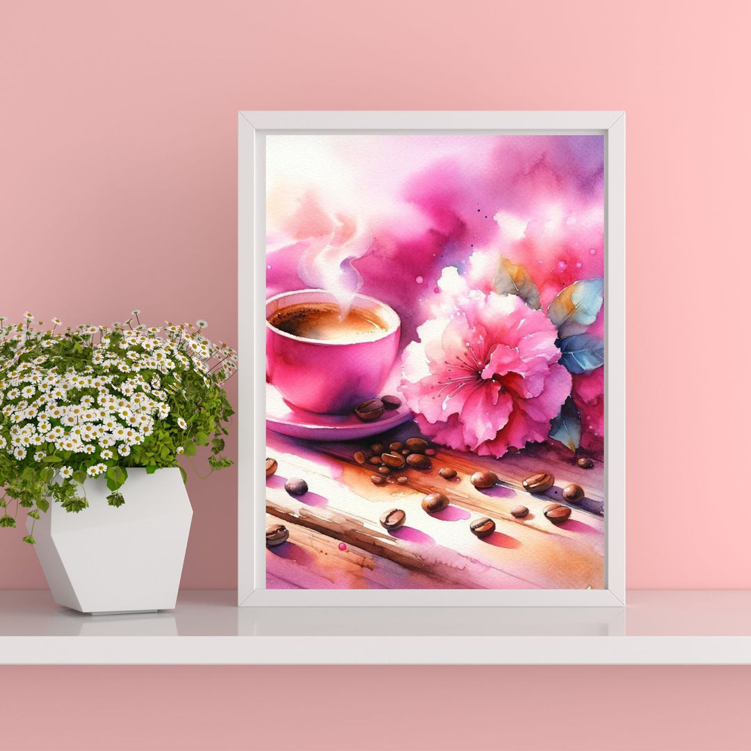 Pink Coffee Cup Décor Printables - KY designX