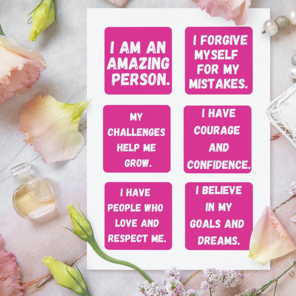 Pink Printable Affirmation Cards - KY designX