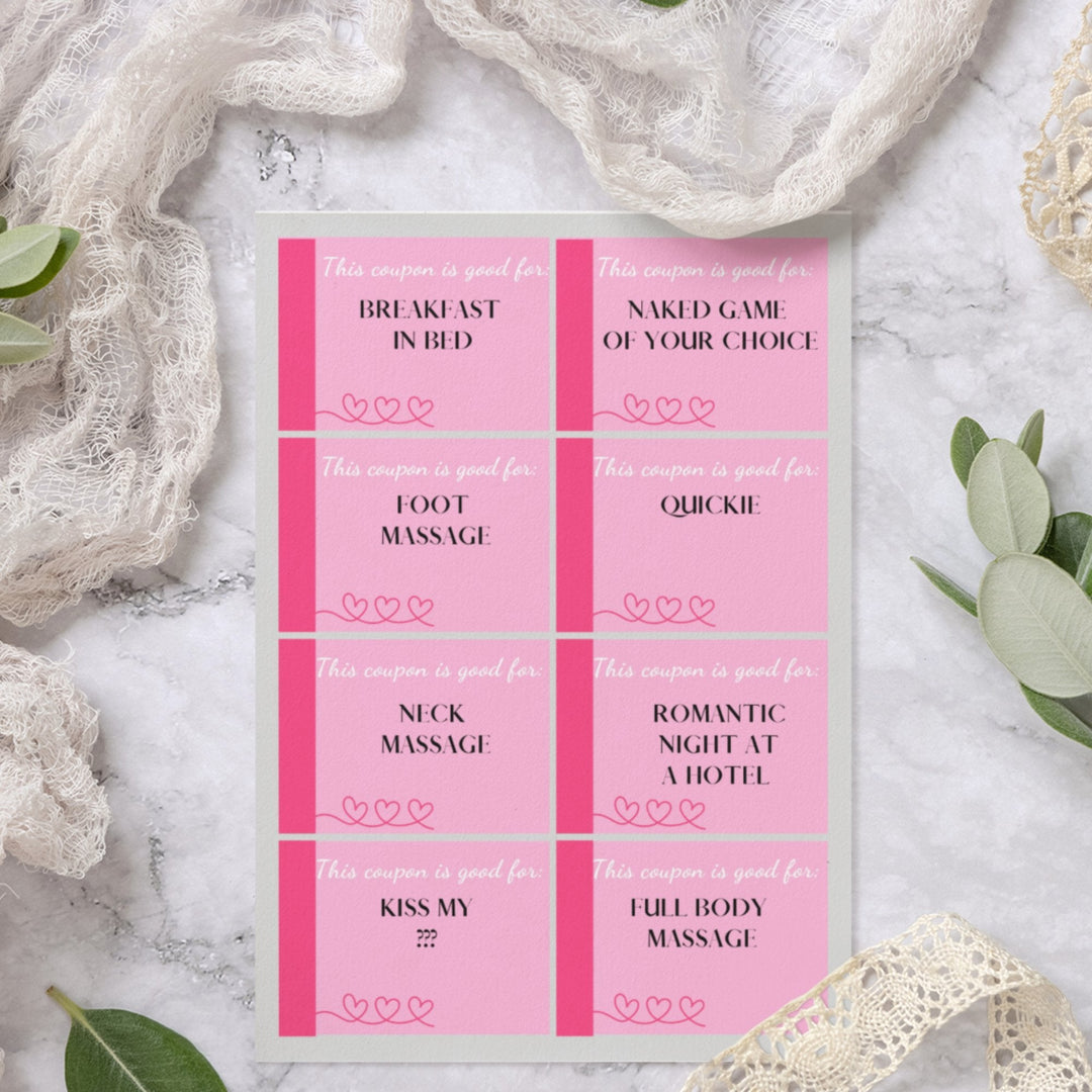 Pink Printable Love Coupons - KY designX