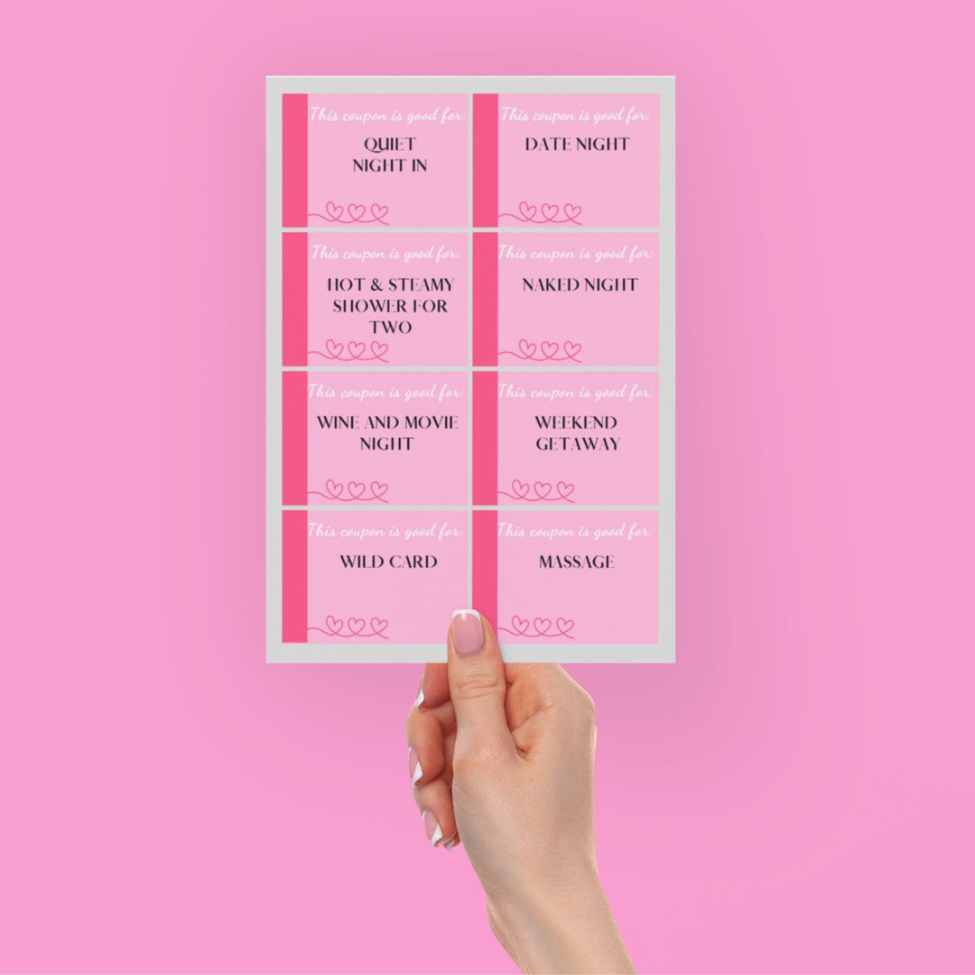 Pink Printable Love Coupons - KY designX