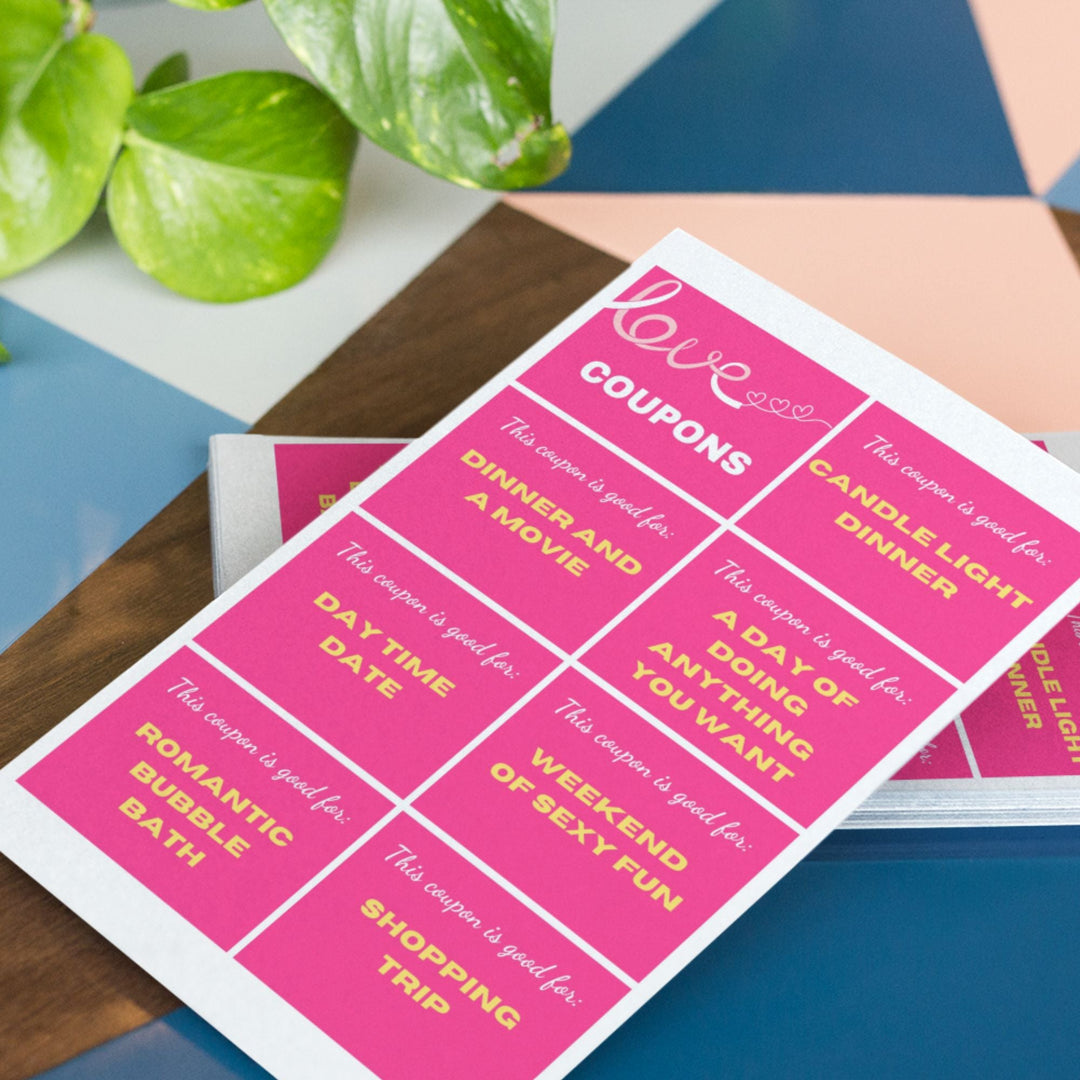 Pink Printable Love Coupons - KY designX