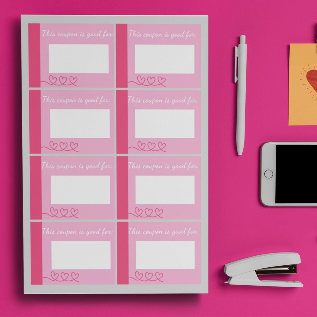 Pink Printable Love Coupons - KY designX