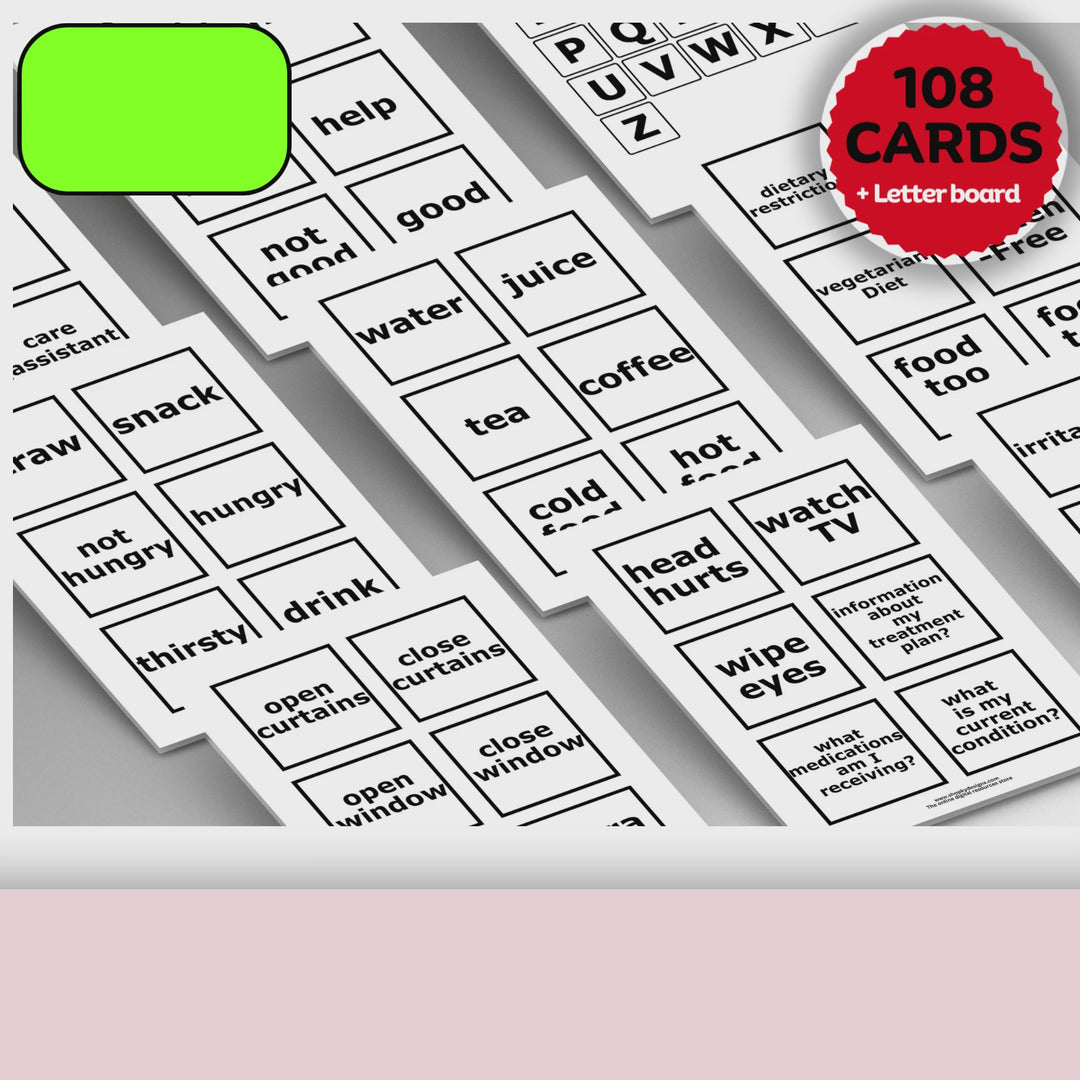 Printable Communication Cards for Hospital