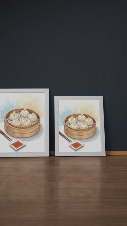 dim sum themed printable kitchen art video