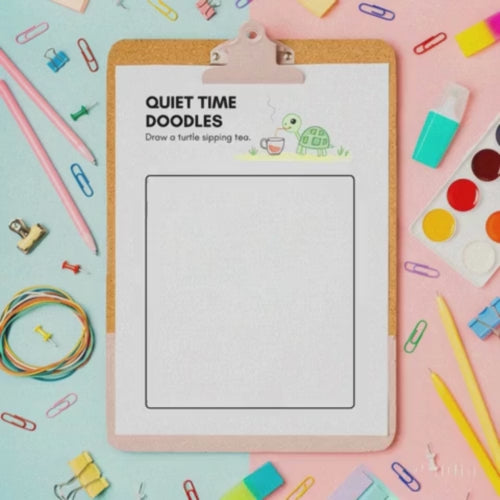 a video of the quiet time doodle worksheet