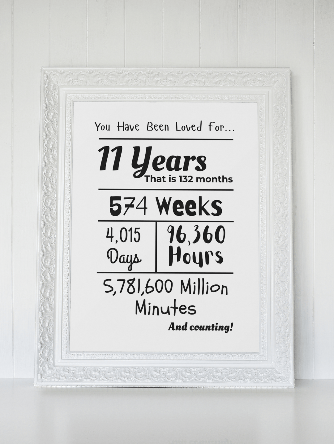Printable 11th Birthday Milestone Sign - KY designX