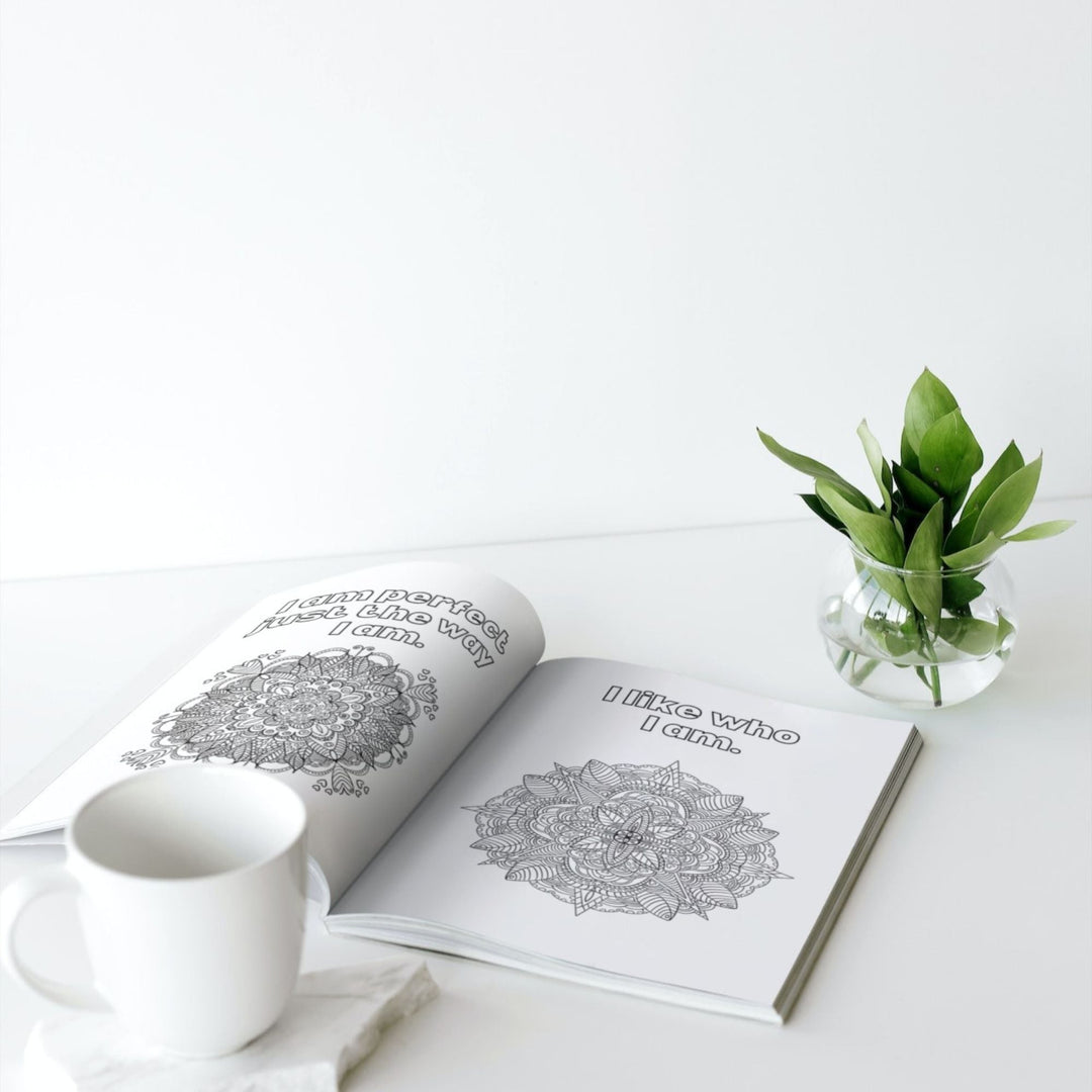 Printable affirmations mandala coloring pages - KY designX