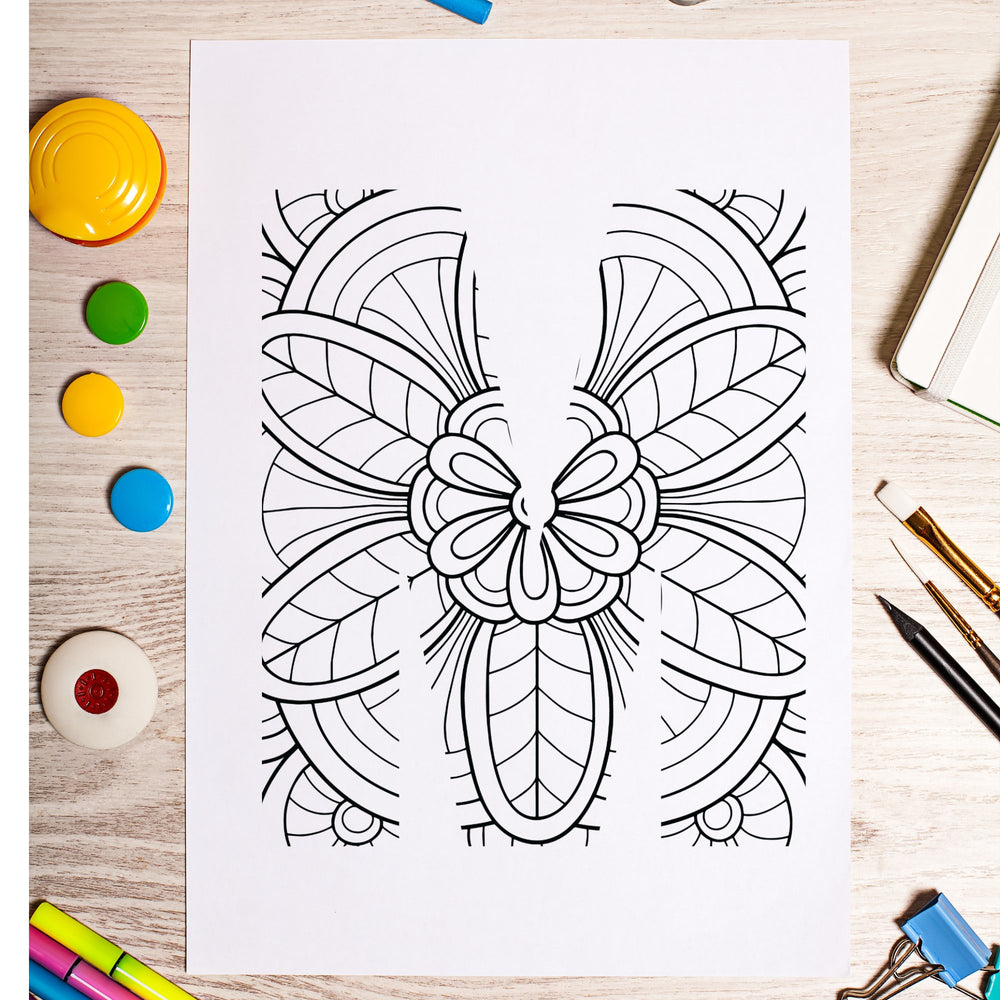 Printable Alphabet Mandala Coloring Pages - KY designX