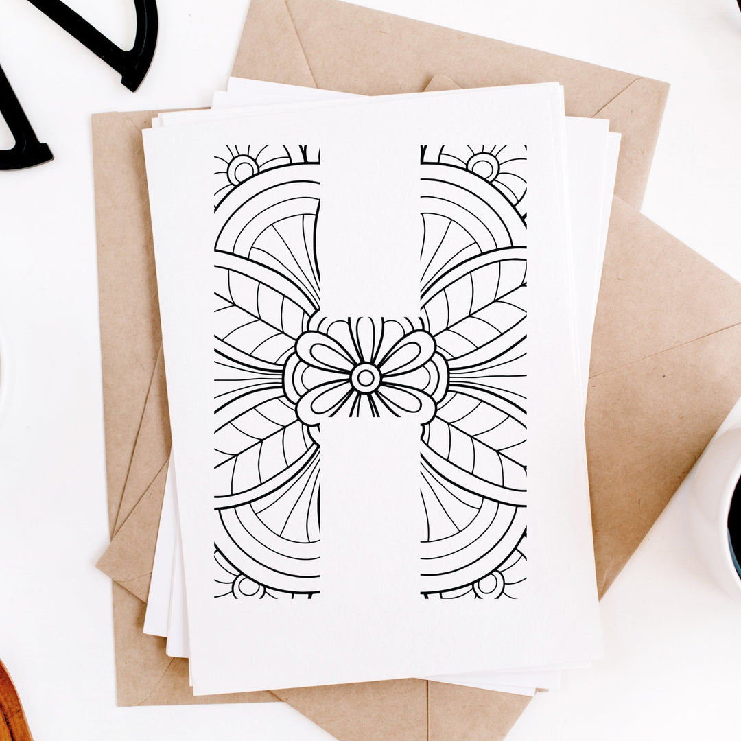 Printable Alphabet Mandala Coloring Pages - KY designX