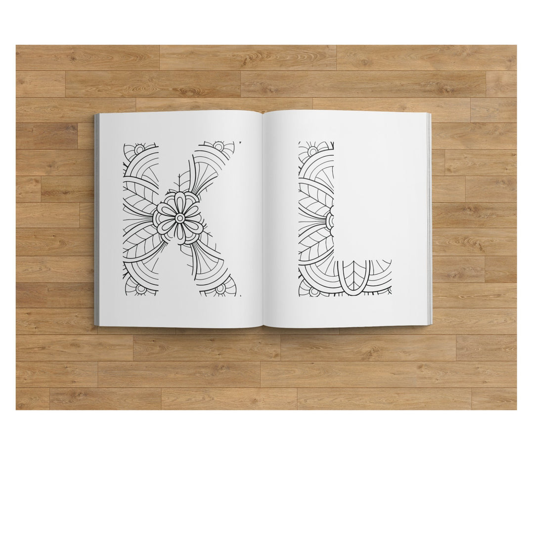 Printable Alphabet Mandala Coloring Pages - KY designX